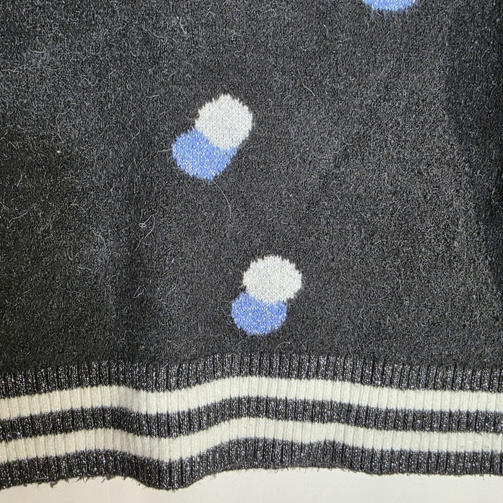 Soaked in Luxury knit Polka dots wool and alpaca blend Crew neck pull over - Picture 6 of 9